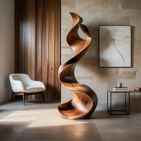 Sculptural Poetry in Wood: Handcrafted Abstract Sculptures for the Modern Home