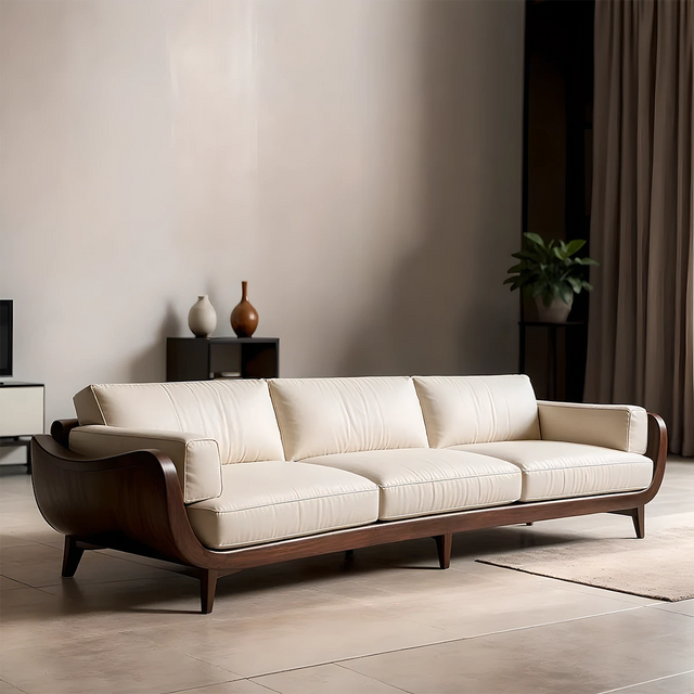 Solid Wood Sofa – Modern Classic Grace Reimagined - Rustirawood 